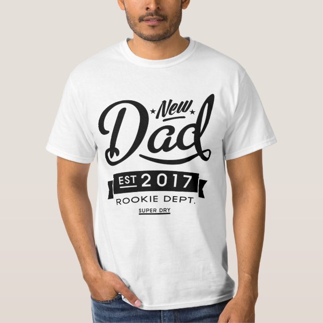 T-shirt Meilleur Nouveau Papa 2017 (Devant)