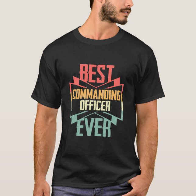 T-shirt Meilleur Officier Commandant de Vintage (Devant)