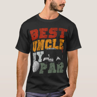 T-shirt Meilleur Oncle de Golf Par Oncle Pun Vintage Retro