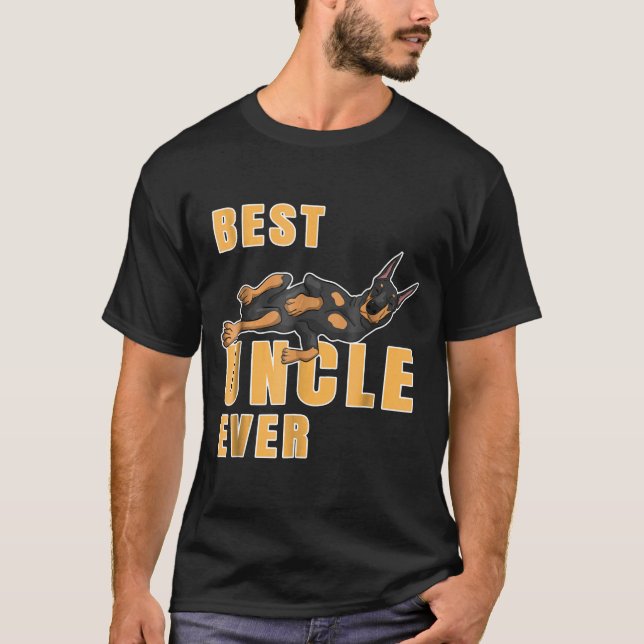 T-shirt Meilleur Oncle Doberman (Devant)