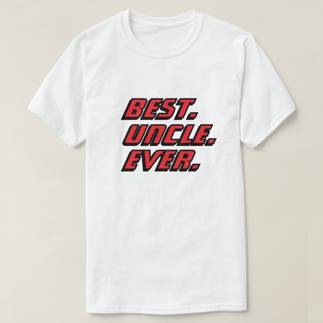 T-shirt Meilleur Oncle du Monde Course Moderne (Design devant)