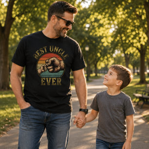 T-shirt Meilleur Oncle du Monde Top là Rétro Vintage