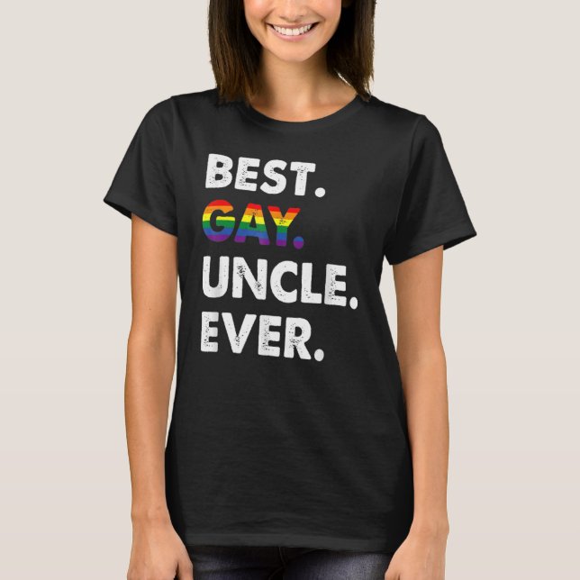 T-shirt Meilleur Oncle Gay Jamais Lgbtq Pride Mois Membre  (Devant)