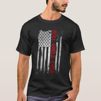 T-shirt Meilleur Oncle Jamais Américain Drapeau Usa Patriâ