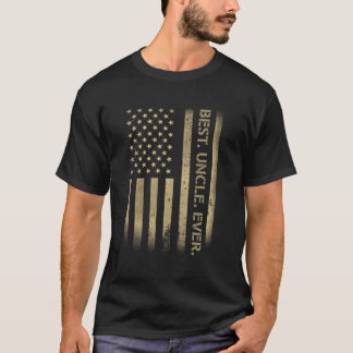 T-shirt Meilleur oncle jamais American USA Grunge Drapeau 