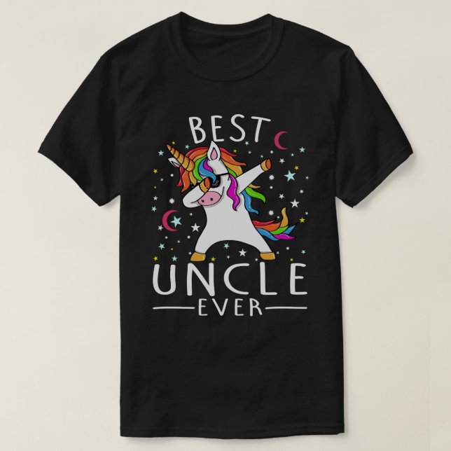 T-shirt Meilleur oncle jamais Dabbing Unicorne (Design devant)