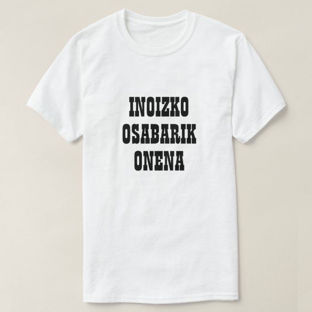 T-shirt Meilleur oncle jamais en basque, Inoizko osabarik  (Design devant)
