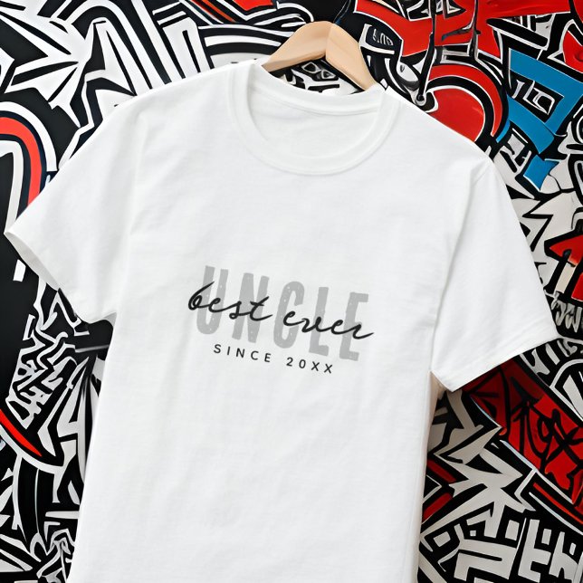 T-shirt Meilleur Oncle jamais moderne Élégante Fête des pè (Créateur téléchargé)