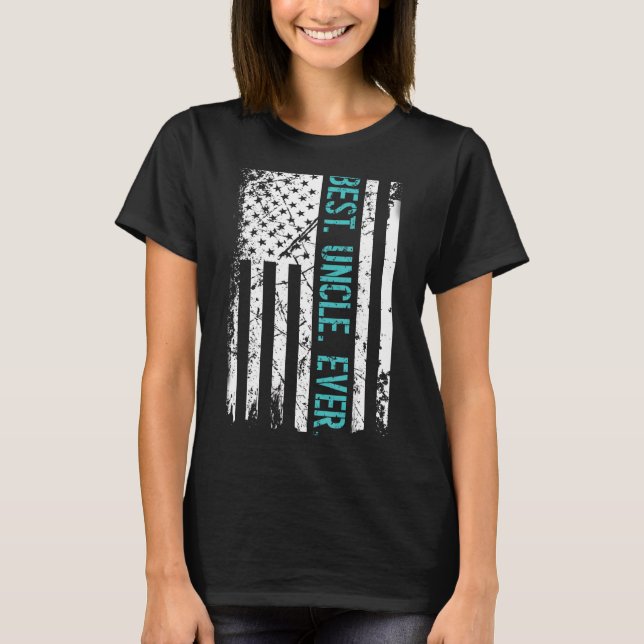 T-shirt Meilleur Oncle jamais nous Fête des pères drapeau  (Devant)
