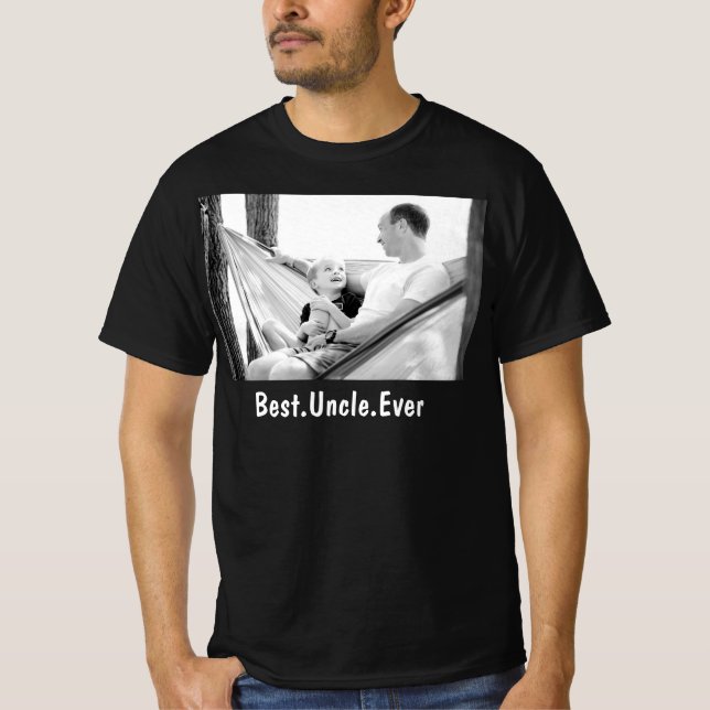 T-shirt Meilleur Oncle Jamais Photo personnalisée (Devant)