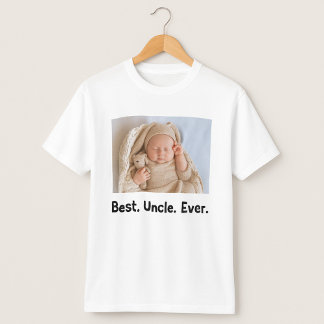 T-shirt Meilleur Oncle Jamais Photo personnalisée