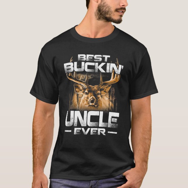 T-shirt Meilleur Oncle jamais Teer Deer Hunting Bucking F (Devant)