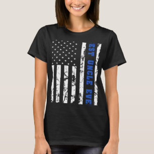 T-shirt Meilleur oncle jamais US Vintage Drapeau Famille p