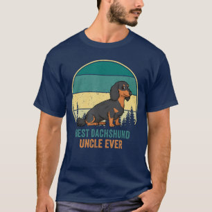 T-shirt Meilleur oncle teckel de tous les temps Rétro Vint