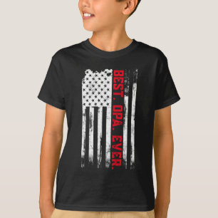 T-shirt Meilleur Opa Ever Américain drapeau américain Père