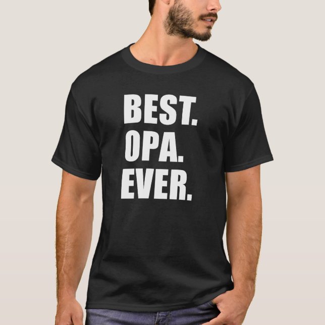 T-shirt Meilleur Opa jamais grand-père allemand (ON DARK) (Devant)