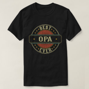 T-shirt Meilleur Opa jamais rétro Vintage grand-père Fête 