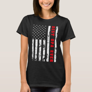 T-shirt Meilleur Opa jamais Vintage drapeau américain Gran