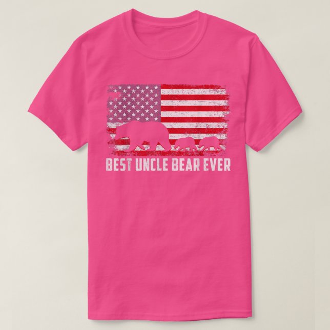 T-shirt Meilleur ours d'oncle jamais USA Da père du drapea (Design devant)