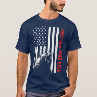 T-shirt Meilleur Ours Opa jamais Fête des pères Drapeau Am