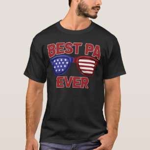 T-shirt Meilleur Pa Ever Us Drapeau Grand-père Fête des pè