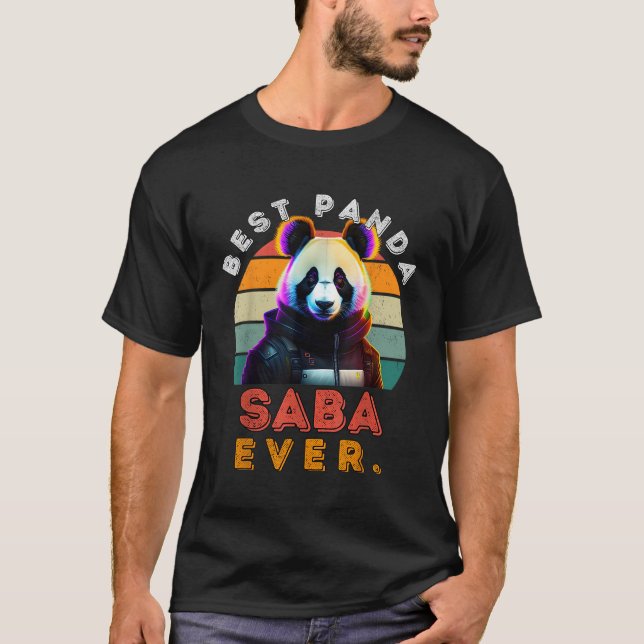 T-shirt Meilleur Panda Saba jamais Cyberpunk Panda (Devant)