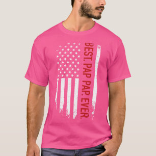 T-shirt Meilleur pap jamais avec nous américain pour pères