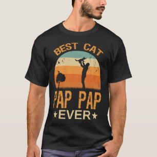 T-shirt Meilleur PAP PAP Cat Jamais Rétro Vintage