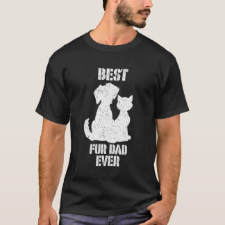 T-shirt Meilleur papa à fourrure jamais Papa Vintage Meill
