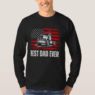 T-shirt Meilleur Papa Américain Drapeau Meilleur Papa Rout