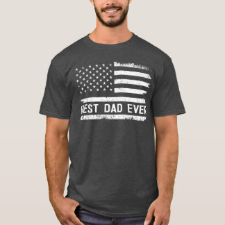 T-shirt Meilleur Papa avec des cadeaux de drapeau américai