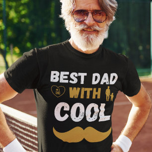 T-shirt Meilleur Papa Avec Moustache Cool