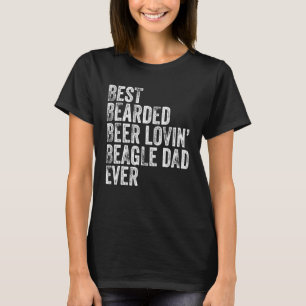 T-shirt Meilleur Papa Barbu Amateur de Bière Beagle Homme 