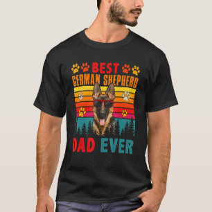 T-shirt Meilleur Papa Berger Allemand Vintage Chien Mignon