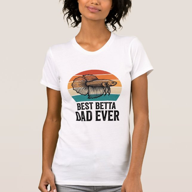 T-shirt Meilleur Papa Betta Ever Création de Poisson Vinta (Devant)