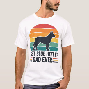 T-shirt Meilleur Papa Blue Heeler Ever Vintage Design Papa