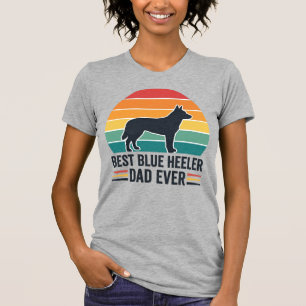 T-shirt Meilleur Papa Blue Heeler Ever Vintage Design Papa