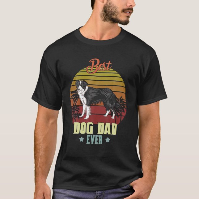 T-shirt Meilleur papa Border Collie de tous les temps Cade (Devant)