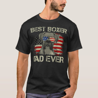 T-shirt Meilleur Papa Boxer Jamais Chien Amoureux Américai