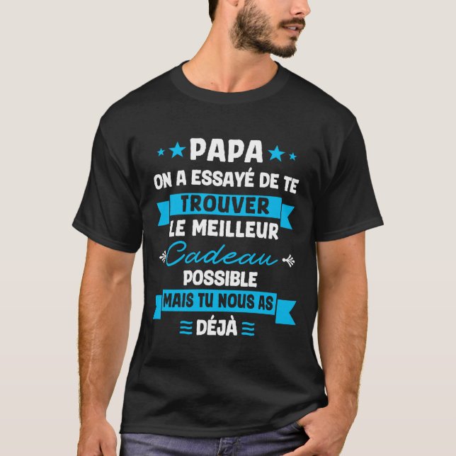 T-shirt Meilleur Papa Cadeau (Devant)