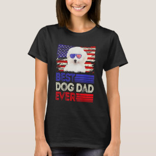 T-shirt Meilleur papa caniche américain de tous les temps