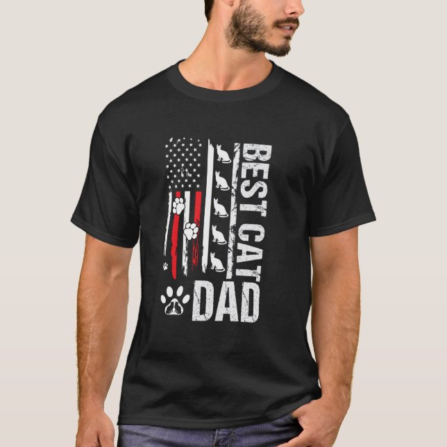 T-shirt Meilleur papa chat (Devant)