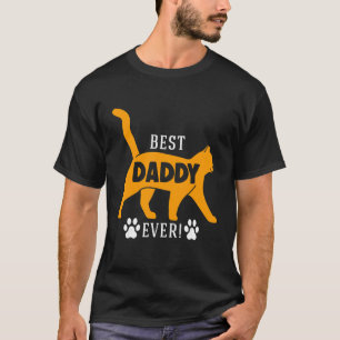T-shirt Meilleur Papa Chat Animal Parent Fête des Pères Ch