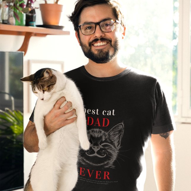 T-shirt Meilleur papa chat définition | Face de chat migno (Créateur téléchargé)