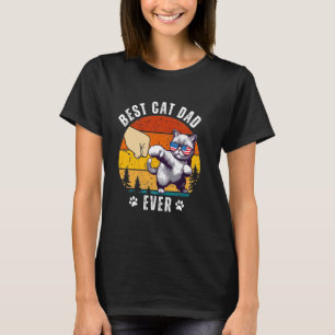 T-shirt Meilleur Papa Chat Drôle Paw Fist Bump Papa USA Dr