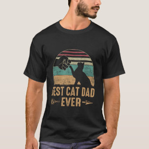 T-shirt Meilleur Papa Chat Drôle Rétro Papa Papa Chaton