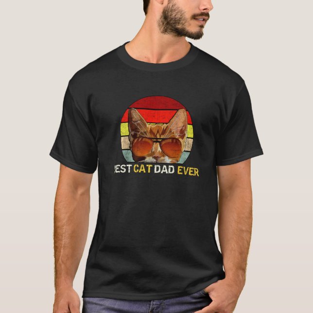 T-shirt Meilleur papa chat du monde (Devant)