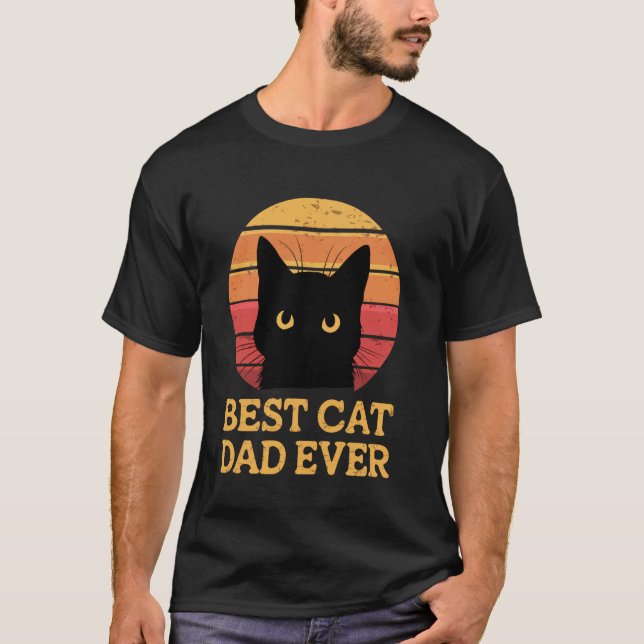 T-shirt Meilleur Papa Chat du Monde (Devant)