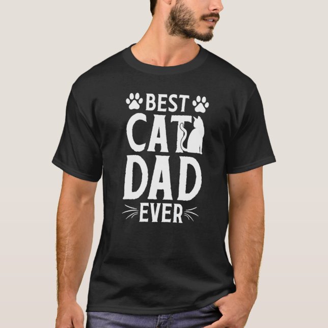 T-shirt Meilleur papa chat du monde  2 (Devant)