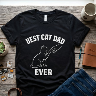 T-shirt Meilleur Papa Chat du Monde Cadeau Unique pour Ama